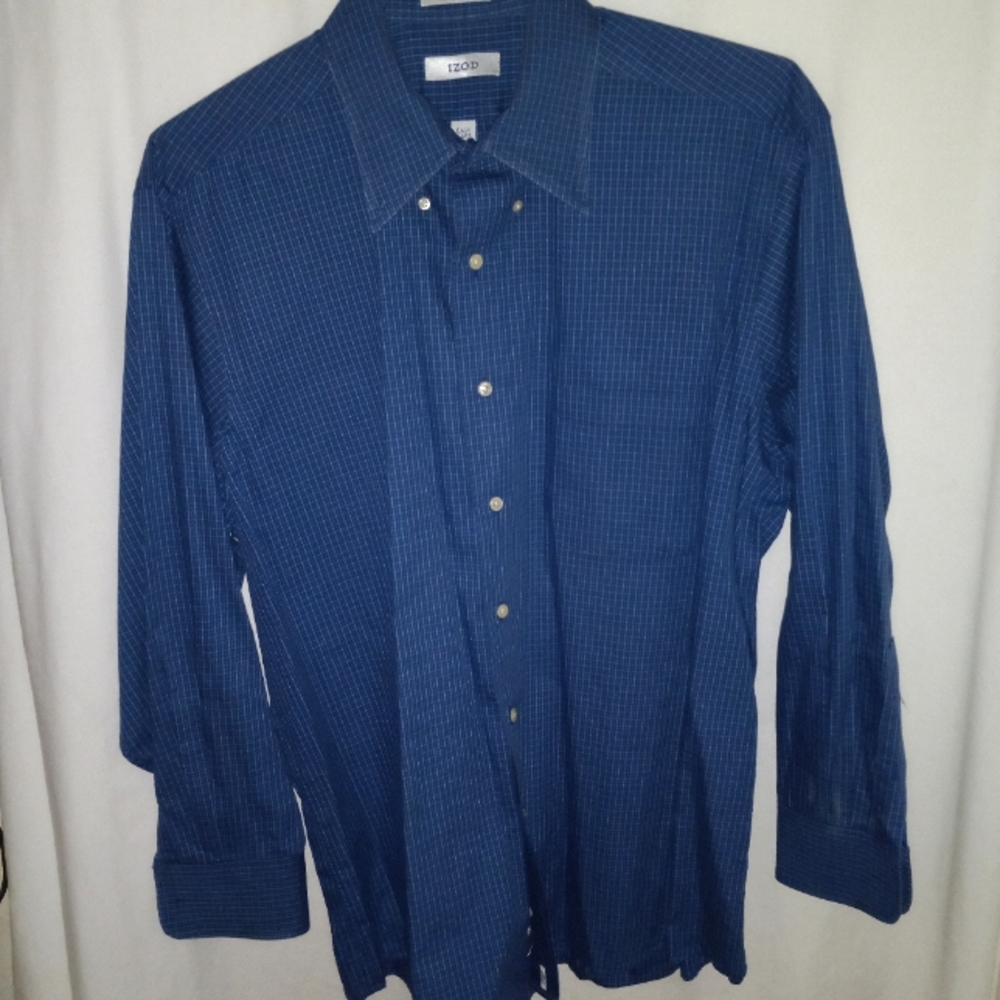 Mens IZOD blue long-sleeved shirt XL
